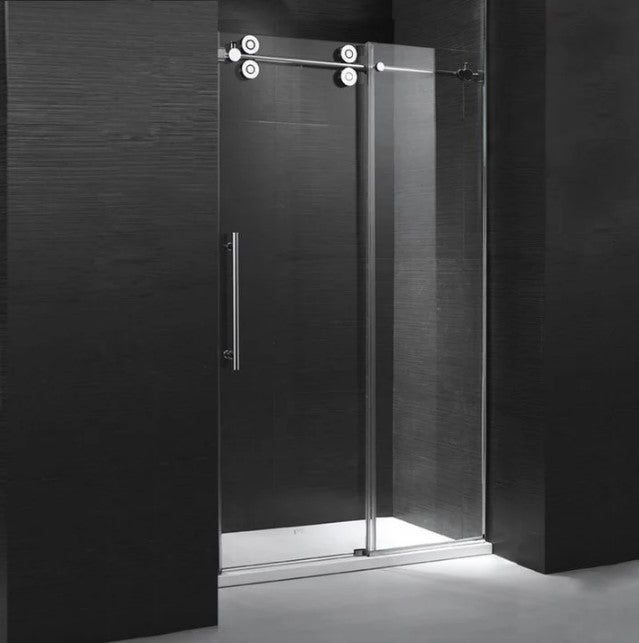 Sliding shower alcove door