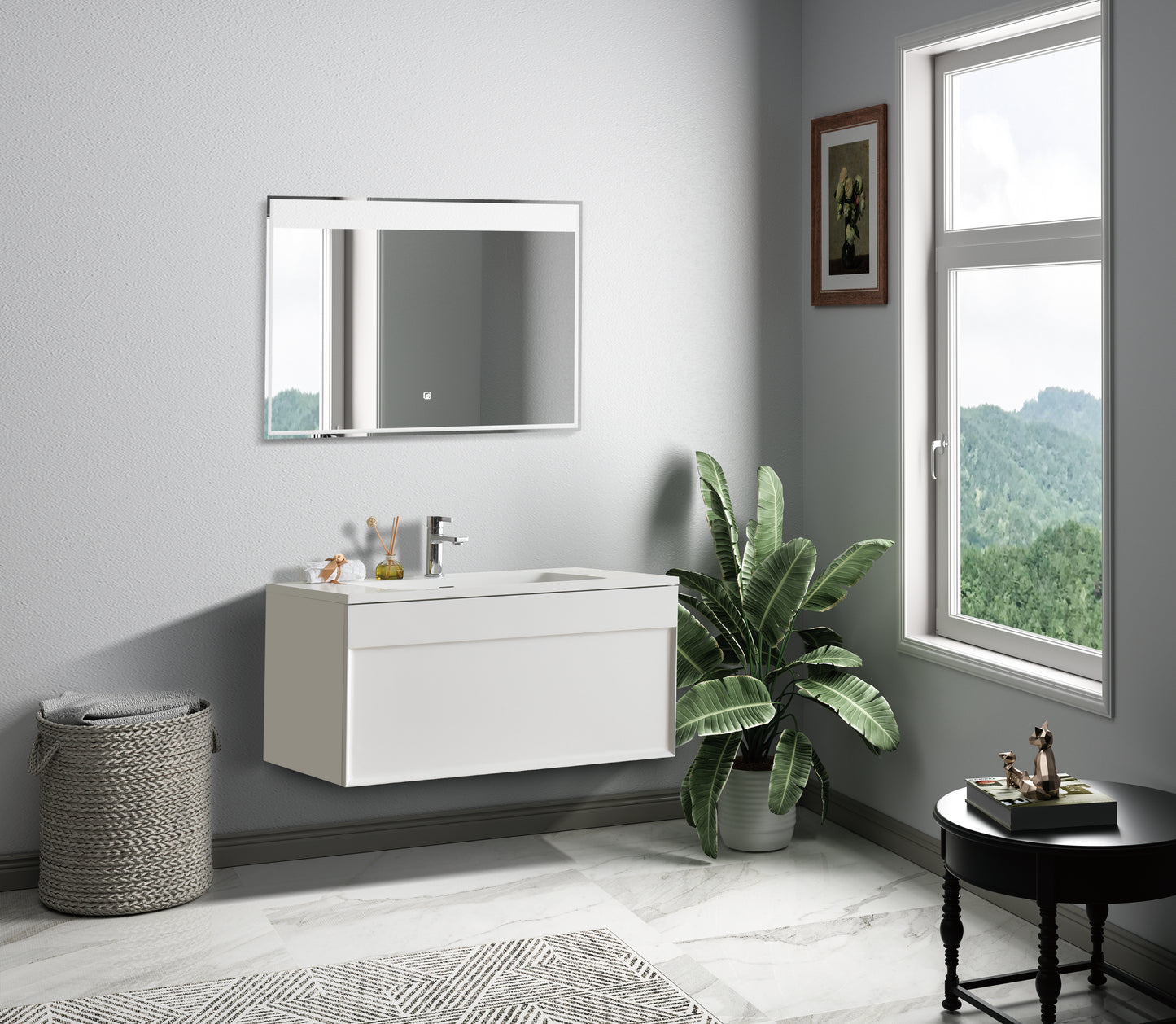 Evos Boutiques 36 in modern white vanity