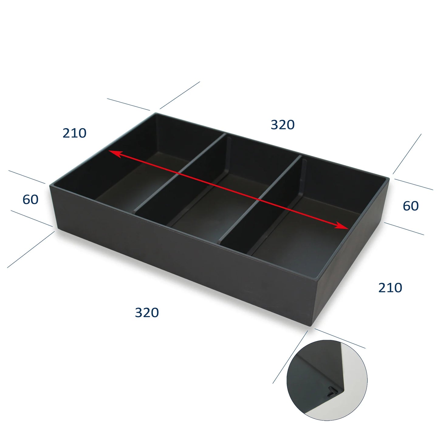Evos Boutiques 3 piece set drawer organizer view 5