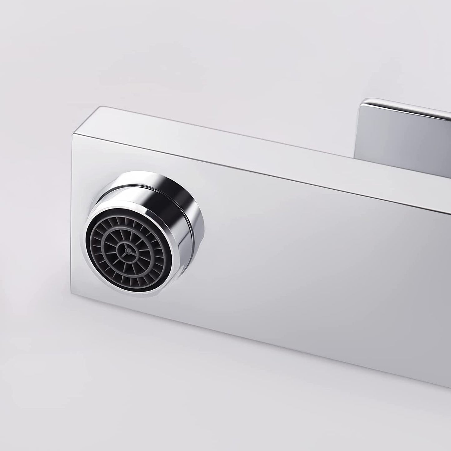 Evos Boutiques 4.3 in vessel sink faucet zoomed in nozzle