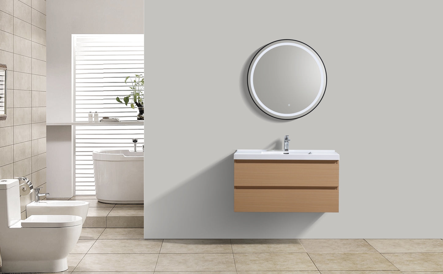 Evos Boutiques 40 in bamboo style vanity