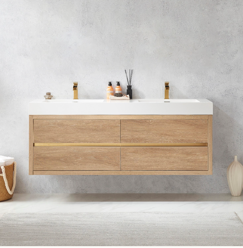 Evos Boutiques 60 in double sink vanity centered