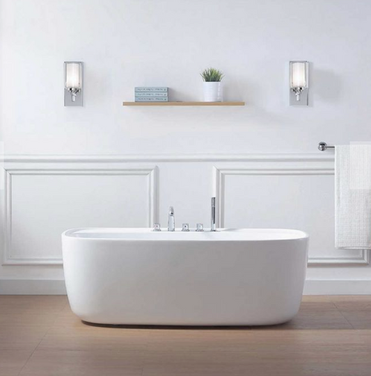 Evos Boutiques 60 in freestanding tub and mounting faucet