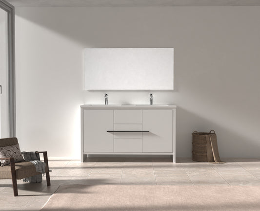 Evos Boutiques 60 in white vanity black handle