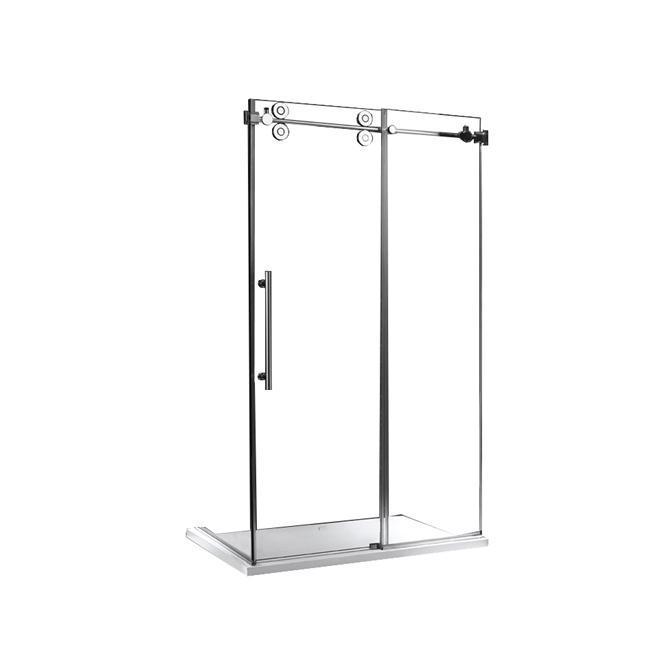 Evos Boutiques 84 in chrome shower sliding door no background