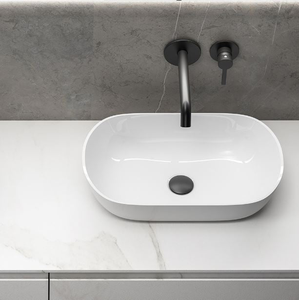 Evos Boutiques marble white double bathroom vanity zoom in sink