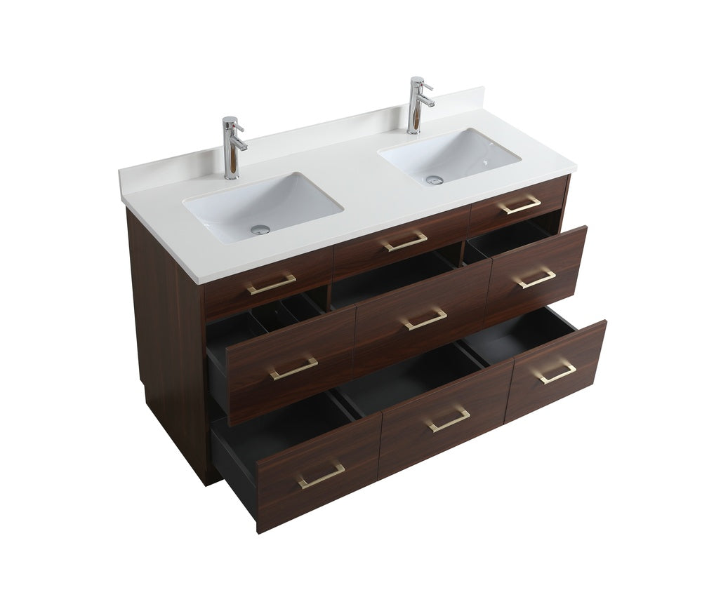 Evos Brand Vanité Notte Top View With Opened Drawers