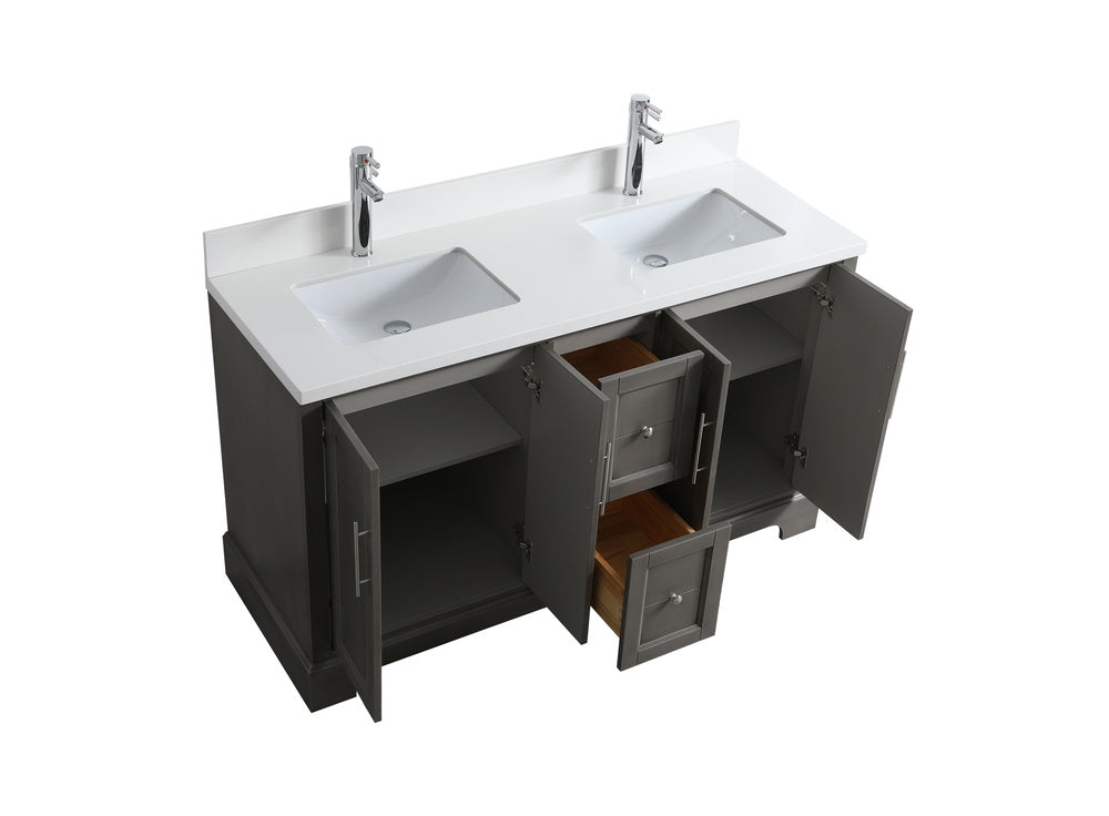 Evos_Brand_Vanity Double Vanity Top View with Open Drawers