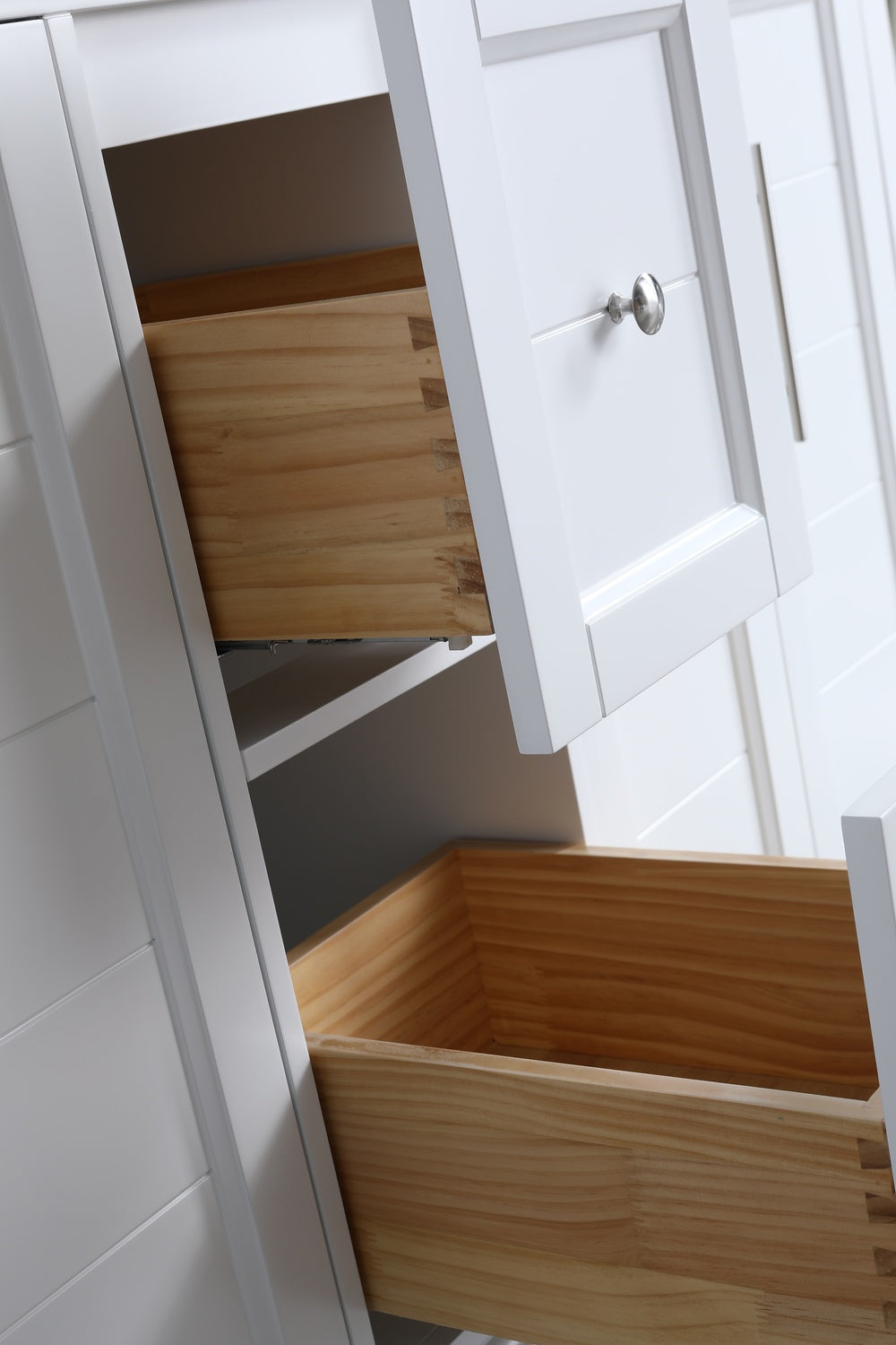 Evos_Brand_Vanity_Elegante White open drawers Close View