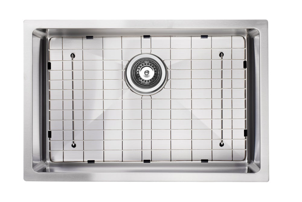 Grand évier de cuisine simple en acier inoxydable de 28 po