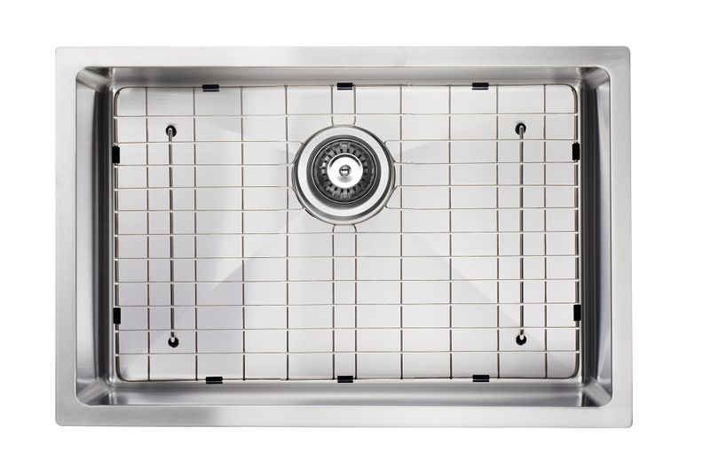 Grand évier de cuisine simple en acier inoxydable de 25 po