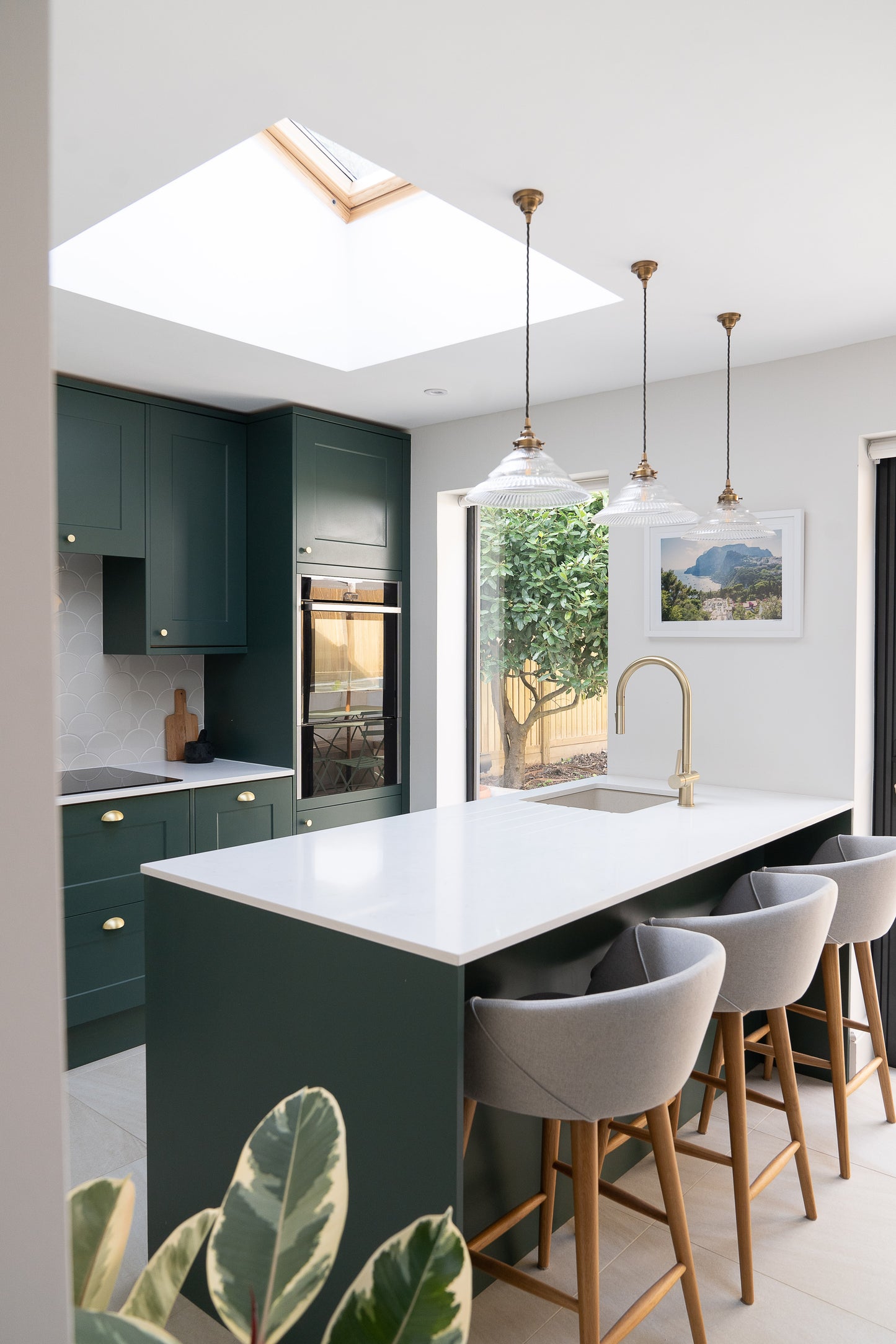 Single Handle Pull Down Kitchen Faucet gold view