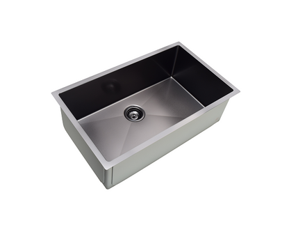 Évier de cuisine noir en acier inoxydable, dimensions 28x18 pouces