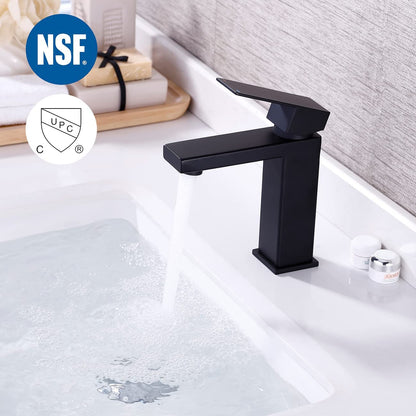 Evos Boutiques 4.3 in matte black faucet running water