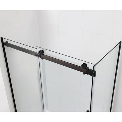Evos Boutiques 60 x 84 in High Sliding Porte de douche looking down