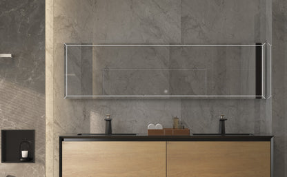 Evos Boutiques 75 in black and oak wood finish vanity centered