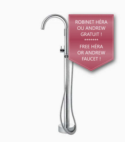 Evos Boutiques acryclic freestanding bathtub silver