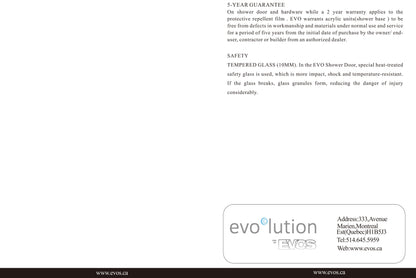 Evos Boutiques black shower door manuals 8