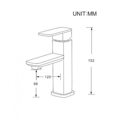 Evos Boutiques standard black finish sink faucet diagram