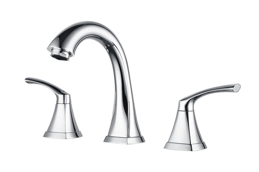 Robinet de lavabo 3 trous 8po Chrome/Noir