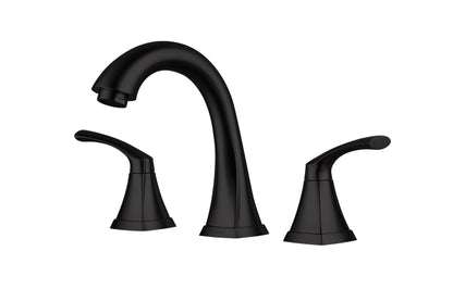 Robinet de lavabo 3 trous 8po Chrome/Noir