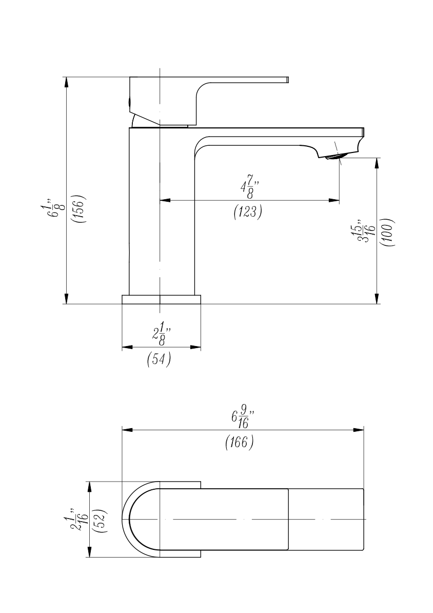 Robinet de salle de bains avec tirette simple Or/chrome