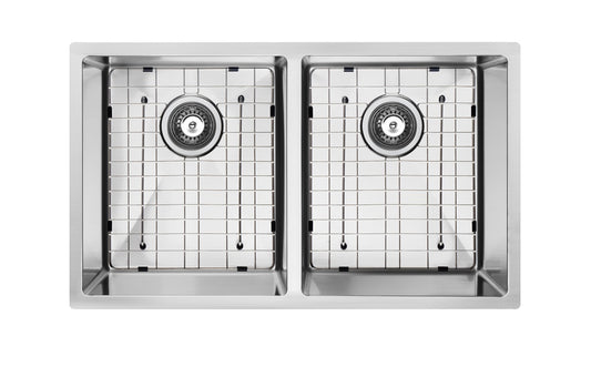 Évier de cuisine double en acier inoxydable 33 po (50/50)