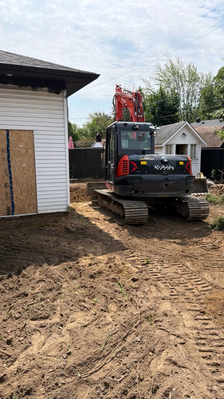 Terrain en préparation sur un chantier de Construction Altora