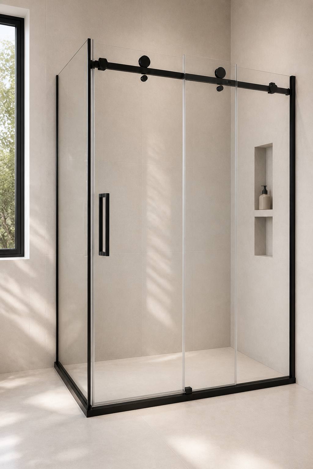 Douche Quintessence II avec quincaillerie noire