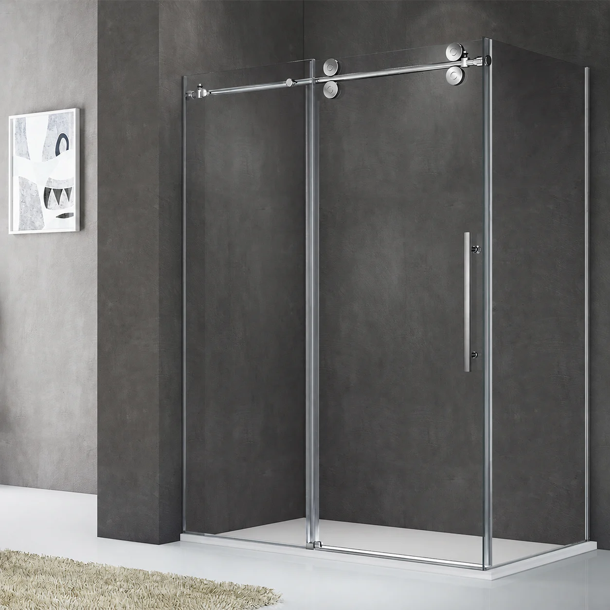 Douche Quintessence I avec panneau latéral chrome